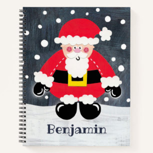 Personalised Cute Father Christmas Santa Claus Not Notebook