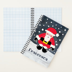 Personalised Cute Father Christmas Santa Claus Not Notebook