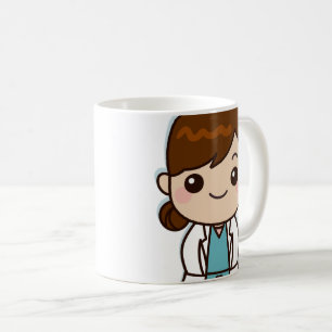 Personalised Cute Female Dr.(Your Name) Coffee Mug
