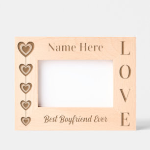 Personalised Cute Five Heart String and LOVE Etched Frames