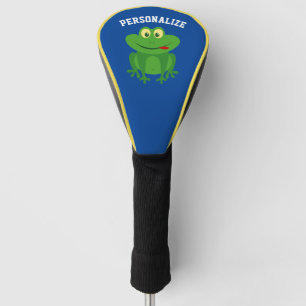 Personalised cute frog logo custom name golf head cover