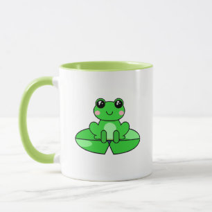 Personalised Cute Frog   Name in Heart Mug
