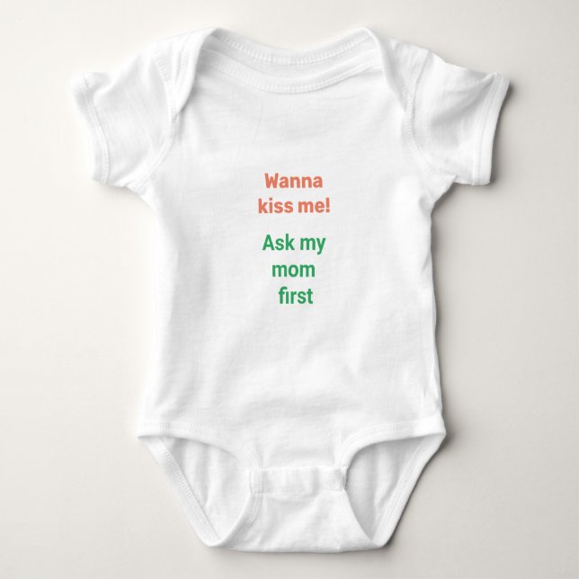 Personalised Cute Funny  Baby Bodysuit (Front)