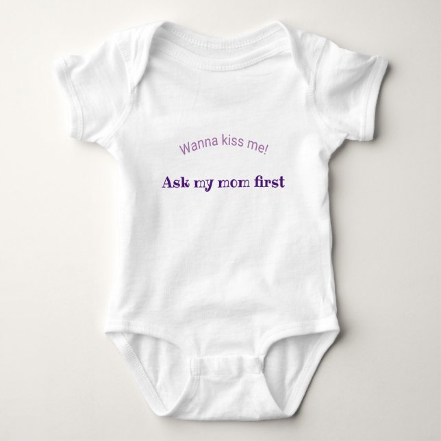 Personalised Cute Funny  Baby Bodysuit (Front)