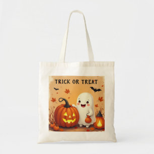 Personalised Cute Ghost & Pumpkin Halloween Tote – Bag