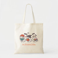 Personalised Cute Ghosts Reading Books Halloween