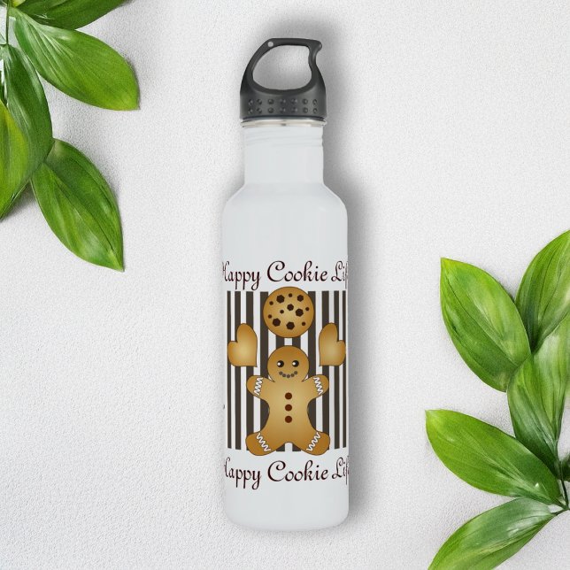 Personalised Cute Gingerbread Man Cookie Kids 710 Ml Water Bottle (Creator Uploaded)