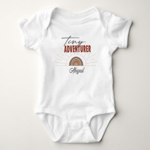 Personalised Cute Girl Boho Tiny Adventurer Baby Bodysuit