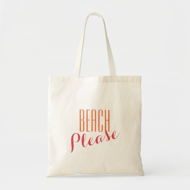 Personalised cute girly Beach Please Tote Bag (Front)