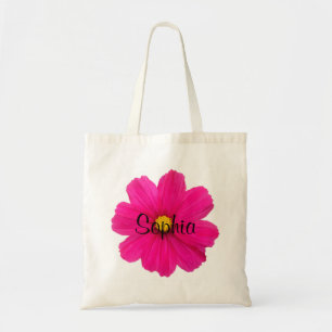 personalised cute girly pink flower girl bag
