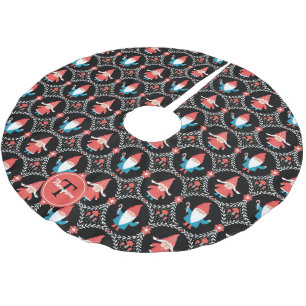 Personalised Cute Gnome Christmas Brushed Polyeste Polyester Tree Skirt