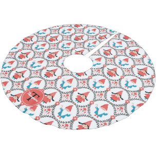 Personalised Cute Gnome Christmas Brushed Polyester Tree Skirt
