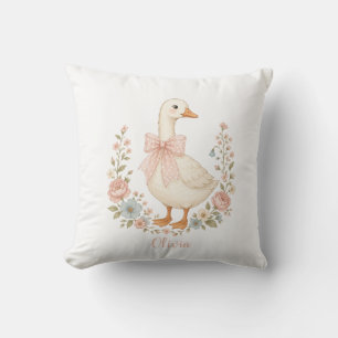 personalised cute goose nursery baby shower gift cushion