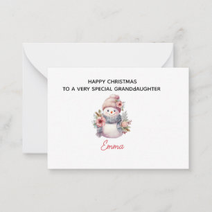 Personalised Cute Great Granddaughter Christmas Card