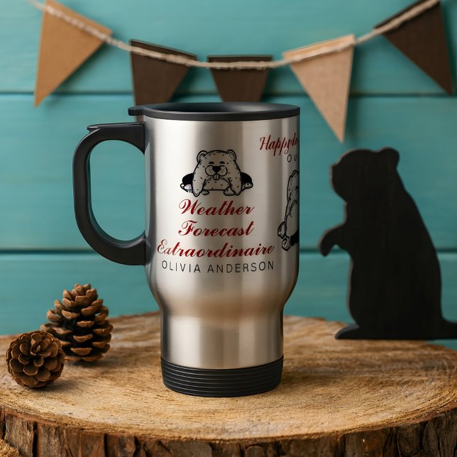 Personalised Cute Groundhog Custom Name Birthday Travel Mug (Creator Uploaded)
