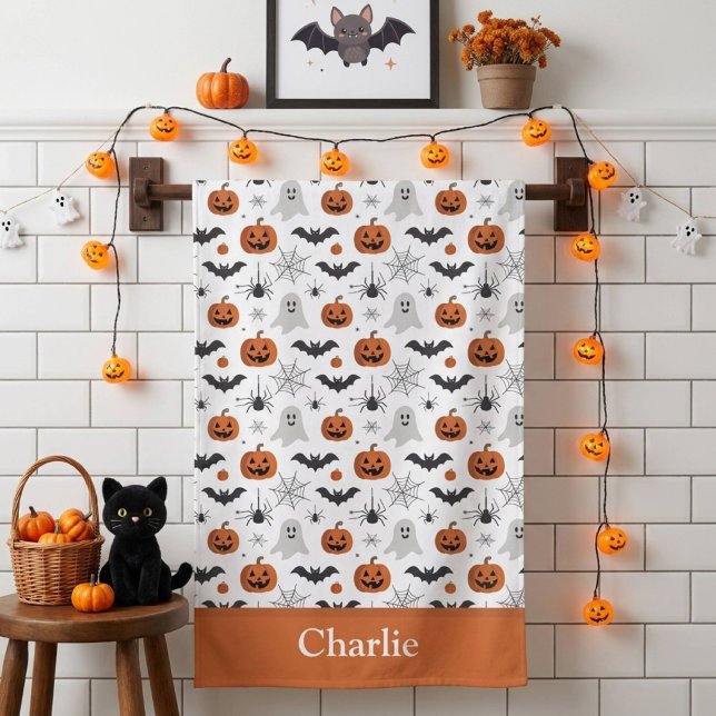 Personalised Cute Halloween Beach Towel (Creator Uploaded)
