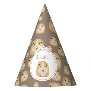 Personalised Cute Hamster Pattern Birthday Party  Party Hat