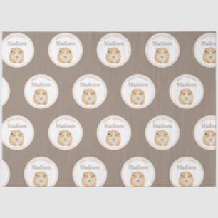 Personalised Cute Hamster Pattern Birthday Party Tissue Paper