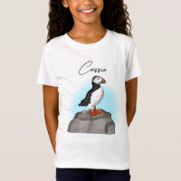 Personalised Cute Hand drawn Puffin