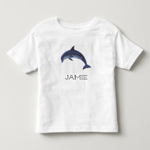 Personalised cute jumping dolphin toddler T-Shirt