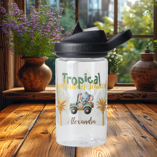 Personalised Cute Jungle Animals Kids Water Bottle