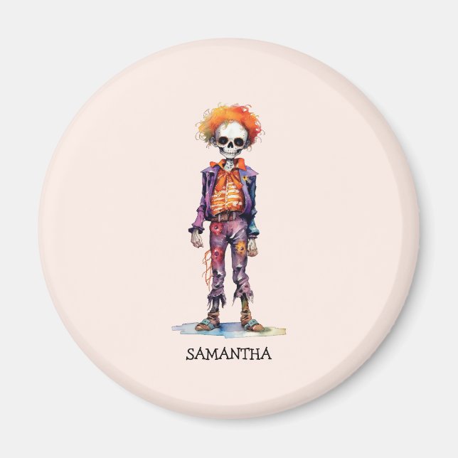 Personalised Cute Kid Zombie Halloween (6) Magnet (Front)