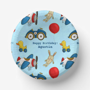 Personalised Cute Kids Toys Pattern Paper Plate
