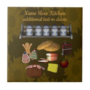 Personalised Cute Kitchen Design Tile