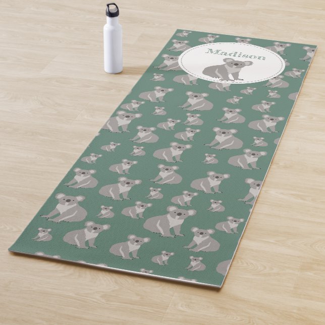 Personalised Cute Koala Pattern Yoga Mat (In Situ)
