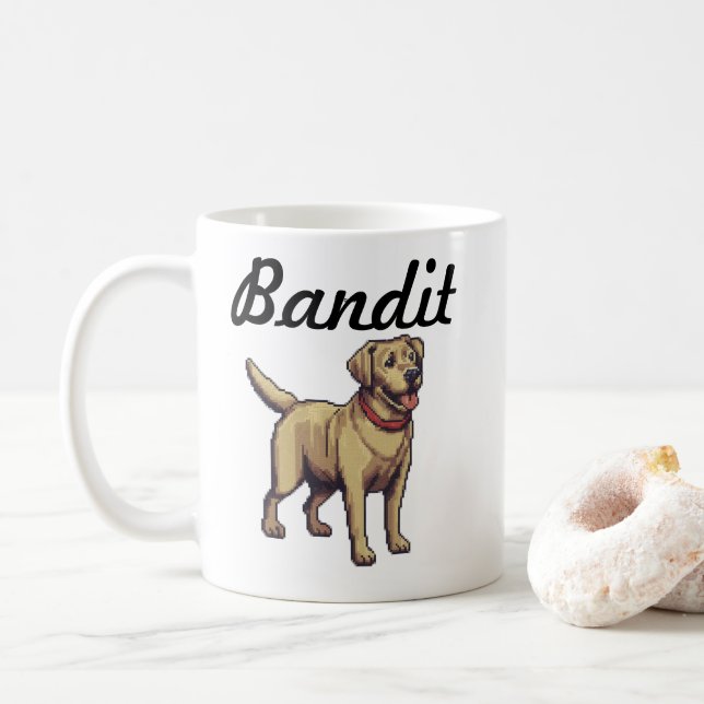Personalised Cute  Labrador Retriever Coffee Mug (With Donut)