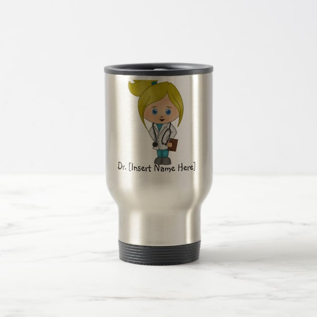 Personalised Cute Lady Doctor Mug - Blonde (Center)