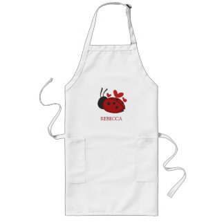 personalised cute ladybug long apron