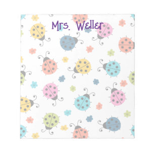 Personalised Cute LadyBug Notepad