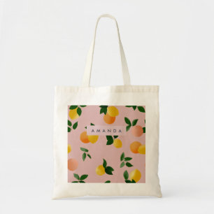 Personalised Cute Lemon Orange Fruits Tote Bag