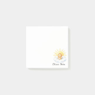 Personalised Cute Lion Cub Sun Cloud Sticky Notes