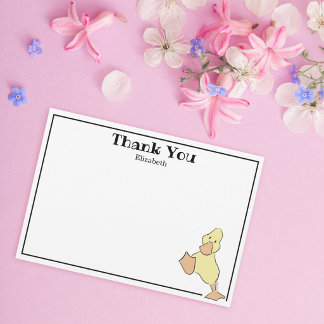 Personalised Cute Little Duckling Thank You Card