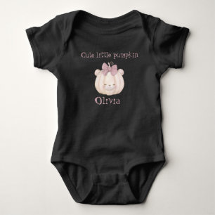Personalised Cute little pumpkin  Baby Bodysuit