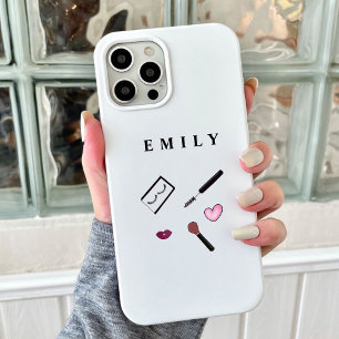 personalised, Cute, makeup artist, girl, iPhone 14 Case
