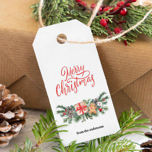 Personalised cute merrry christmas  gift tags