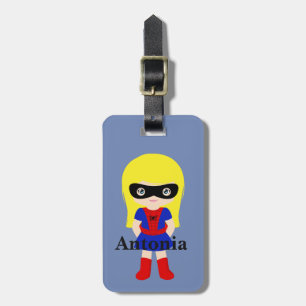 Personalised Cute Mini Spidergirl Kids luggage tag