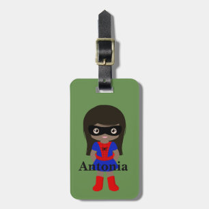 Personalised Cute Mini Spidergirl Kids luggage tag