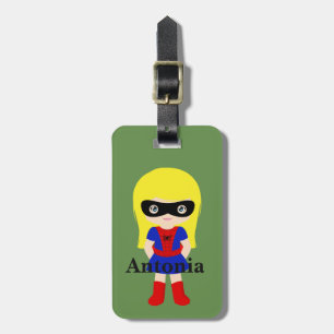 Personalised Cute Mini Spidergirl Kids luggage tag