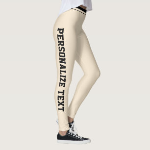 Personalised Cute Modern Champagne Gold Athleisure Leggings