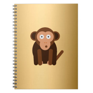 Personalised cute monkey notebook
