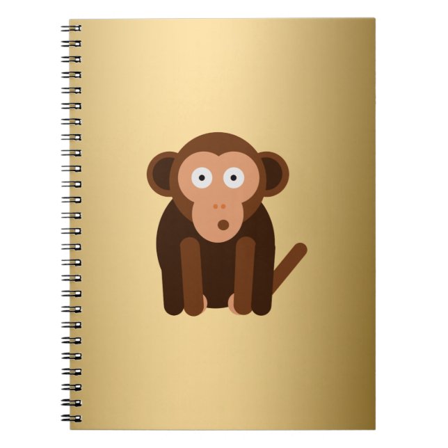 Personalised cute monkey notebook (Front)
