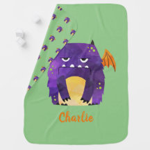 Personalised Cute monster baby   Baby Blanket