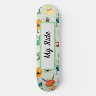 Personalised Cute Monster Design for Boys    Skateboard