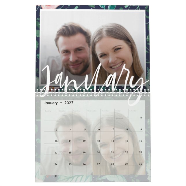 Personalised Cute Multi Family Photos Year 20XX Calendar (Jan 2027)