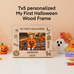 Personalised Cute My First Halloween  Etched Frames
