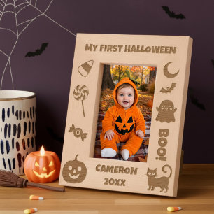 Personalised Cute My First Halloween  Etched Frames